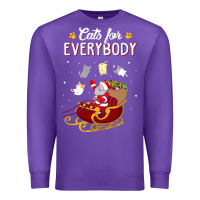 Cats For Everybody Cat Christmas Ugly Christmas Sweatshirt Premium Sweatshirt | Teevron