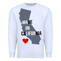 White made in california Premium Sweatshirt - artisFamous
