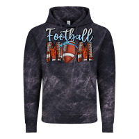 Cloud Black Football Mom Vintage Hoodie - CowhideDigitalArt