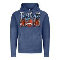 Vintage Denim Football Mom Vintage Hoodie - CowhideDigitalArt