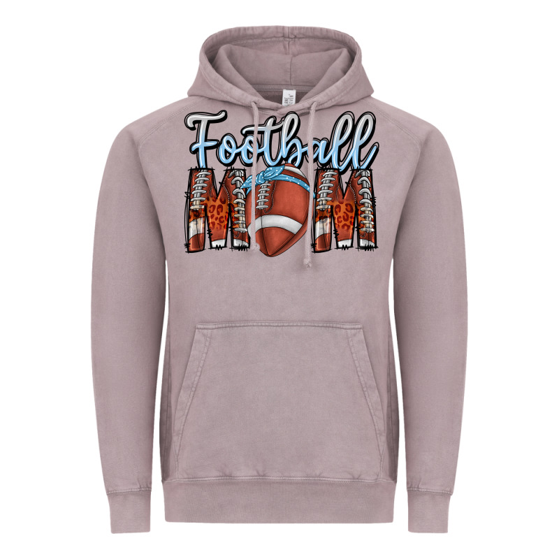 Football Mom Vintage Hoodie by CowhideDigitalArt | Teevron