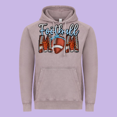Football Mom Vintage Hoodie Designed By Cowhidedigitalart
