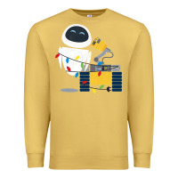 Antique Gold wall e eve christmas light wrap graphic t shirt Premium Sweatshirt - artisFamous