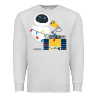 Dove Grey wall e eve christmas light wrap graphic t shirt Premium Sweatshirt - artisFamous