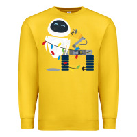 Lemon wall e eve christmas light wrap graphic t shirt Premium Sweatshirt - artisFamous