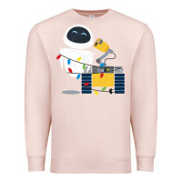 Pale Pink wall e eve christmas light wrap graphic t shirt Premium Sweatshirt - artisFamous