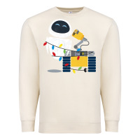 Sandshell wall e eve christmas light wrap graphic t shirt Premium Sweatshirt - artisFamous