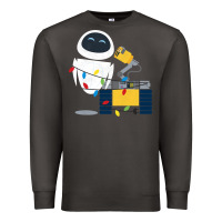 Smoke wall e eve christmas light wrap graphic t shirt Premium Sweatshirt - artisFamous