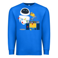 True Royal wall e eve christmas light wrap graphic t shirt Premium Sweatshirt - artisFamous