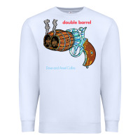 White Double Barrel Premium Sweatshirt - artisFamous