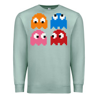 Seafoam pacman ghosts cool retro 80s Premium Sweatshirt - artisFamous