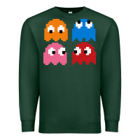 Sports Green pacman ghosts cool retro 80s Premium Sweatshirt - artisFamous