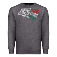Charcoal Heather mexico flag Premium Sweatshirt - artisFamous