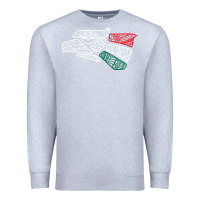 Heather Grey mexico flag Premium Sweatshirt - artisFamous