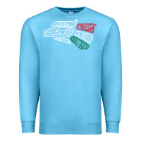 Ocean Blue mexico flag Premium Sweatshirt - artisFamous