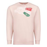 Pale Pink mexico flag Premium Sweatshirt - artisFamous
