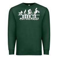 Sports Green motocross motocicleta evolución offroad Premium Sweatshirt - artisFamous