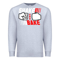 Heather Grey shake and bake tees Premium Sweatshirt - artisFamous