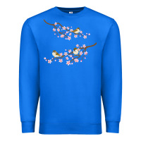 True Royal cherry blossom sakura with bird Premium Sweatshirt - artisFamous