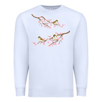 Cherry Blossom Sakura With Bird Premium Sweatshirt | Teevron