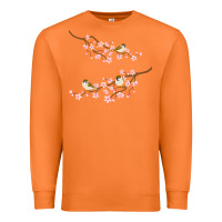 Carrot cherry blossom sakura with bird Premium Sweatshirt - artisFamous