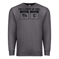 Charcoal Heather mens the element of chill thc marijuana joke black Premium Sweatshirt - artisFamous