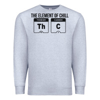 Heather Grey mens the element of chill thc marijuana joke black Premium Sweatshirt - artisFamous