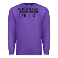 Purple mens the element of chill thc marijuana joke black Premium Sweatshirt - artisFamous