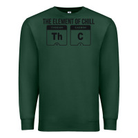 Sports Green mens the element of chill thc marijuana joke black Premium Sweatshirt - artisFamous