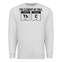Dove Grey mens the element of chill thc marijuana joke black Premium Sweatshirt - artisFamous