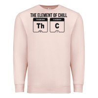 Pale Pink mens the element of chill thc marijuana joke black Premium Sweatshirt - artisFamous