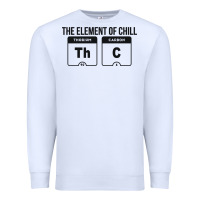 White mens the element of chill thc marijuana joke black Premium Sweatshirt - artisFamous