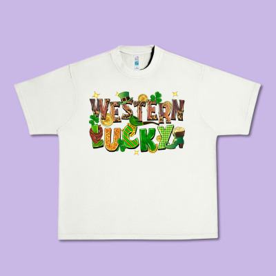 Western Lucky Urban Heavy Tee Designed By Fadigitalartstudio