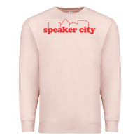 Pale Pink speaker city Premium Sweatshirt - artisFamous