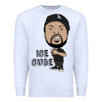 White Ice Cube Premium Sweatshirt - artisFamous