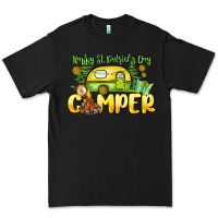 Black Happy St. Patrick's Day camper Premium Tee - HowdyJamesFarm