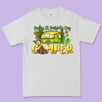 Happy St. Patrick's Day Camper Premium Tee Designed By Howdyjamesfarm