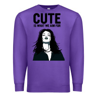 Purple cute is what we aim for Premium Sweatshirt - artisFamous