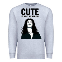 Heather Grey cute is what we aim for Premium Sweatshirt - artisFamous