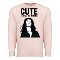Pale Pink cute is what we aim for Premium Sweatshirt - artisFamous