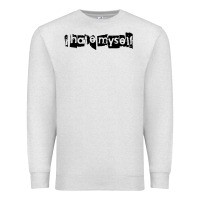 Oatmeal Heather i hate myself Premium Sweatshirt - artisFamous