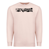 Pale Pink i hate myself Premium Sweatshirt - artisFamous
