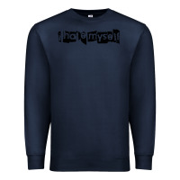 Navy i hate myself Premium Sweatshirt - artisFamous
