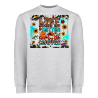 Heather Grey life is better by the campfire Heavyweight Sweatshirt - JahusDesignShop