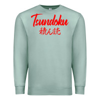Seafoam TSUNDOKU JAPANESE TYPOGRAPHY Premium Sweatshirt - artisFamous