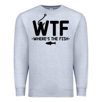 Heather Grey where's the fish Premium Sweatshirt - artisFamous