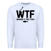 White where's the fish Premium Sweatshirt - artisFamous