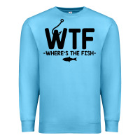 Ocean Blue where's the fish Premium Sweatshirt - artisFamous
