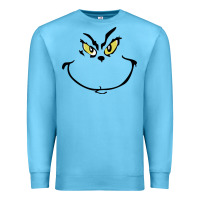 Ocean Blue Grinch Face Premium Sweatshirt - artisFamous