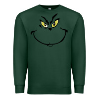 Sports Green Grinch Face Premium Sweatshirt - artisFamous